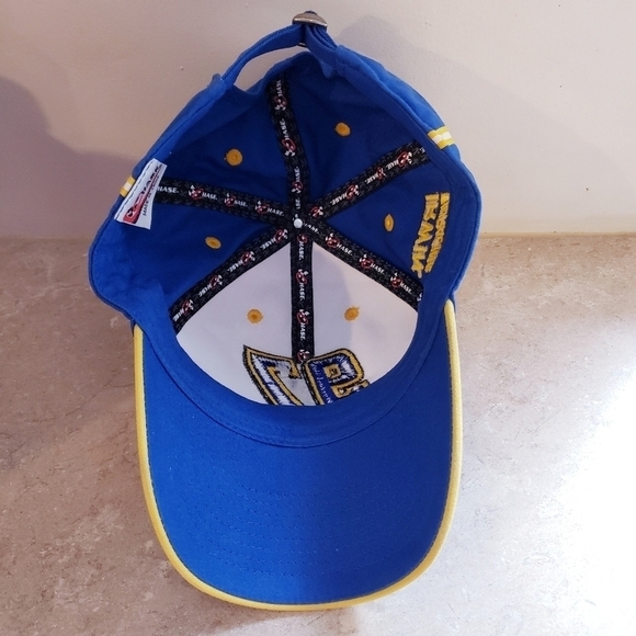 Nascar Kenny Irwin Racing Hat Cap 97 Adjustable 100% Cotton Blue White Gold EUC - Picture 5 of 10